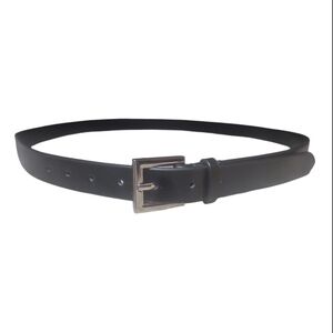 FANCI CLUB | Black 'Cladding' Leather Skinny Belt